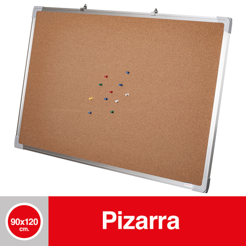 Pizarra Corcho Marco Aluminio 90X120 Cm