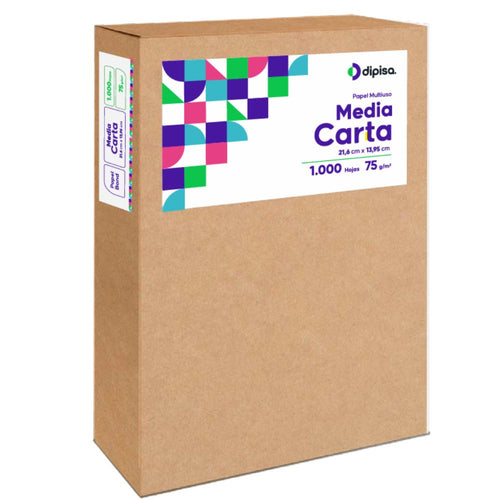 Papel Fotocopia Media Carta 1000 Hojas Bond 75 Gr
