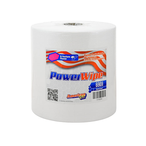 Paño Power Wipe Gofrado Bobina 690 Paños