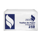 Toalla De Papel Interfoliada Hoja Simple 250 Un