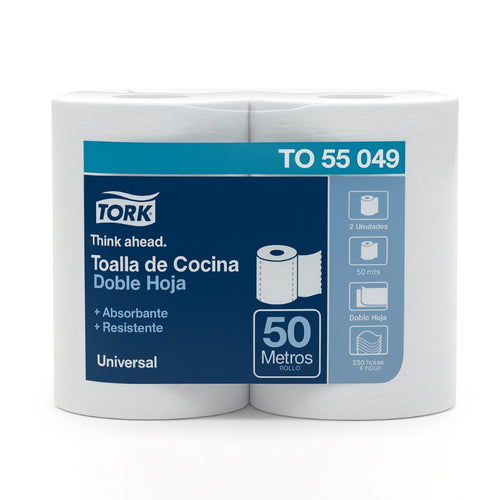 Toalla Papel Rollo Doble Hoja 2X50 Mt