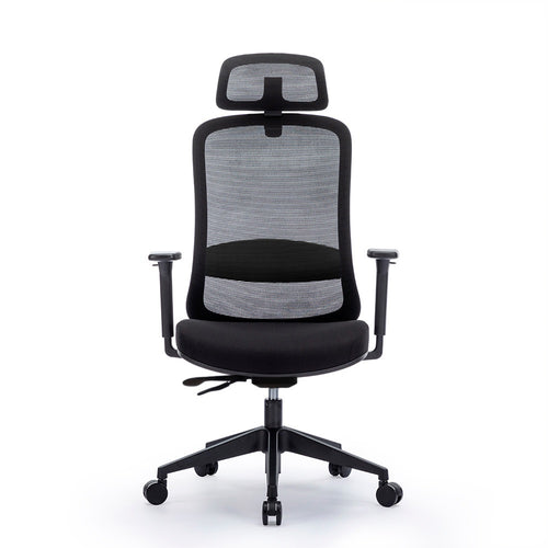 Silla Ejecutiva Con Brazo Con Cabecero Bkn Negro