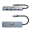 Hub Usb-C A 2Xusb-A+Hdmi+2Xusb-Cuh-500
