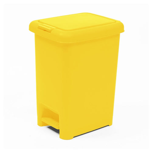 Basurero Tapa Pedal Color Amarillo 10 Lt