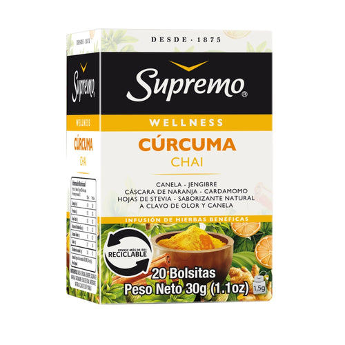 Infusión Hierbas Cúrcuma Chai 20 Bolsas