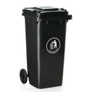 Contenedor Basura Color Negro 120 Lt