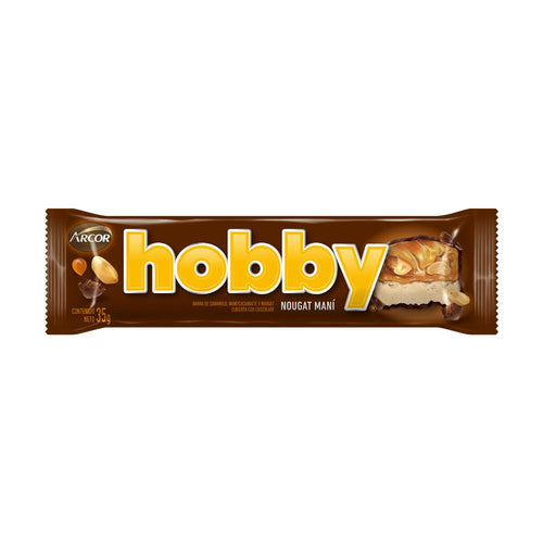 Barra Caramelo Hobby Nougat Maní 525 Gr 15 Un
