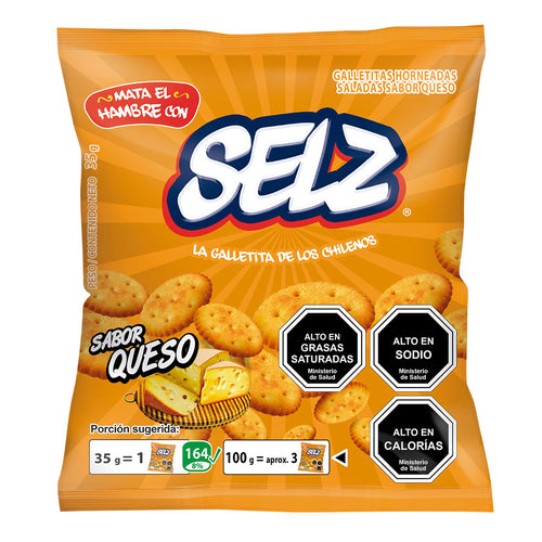 Galletas Saladas Mini Selz Sabor Queso 35 Gr