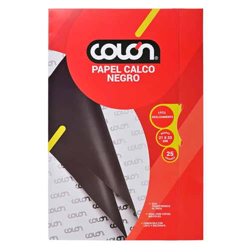 Papel Calco Oficio Negro 25 Hojas