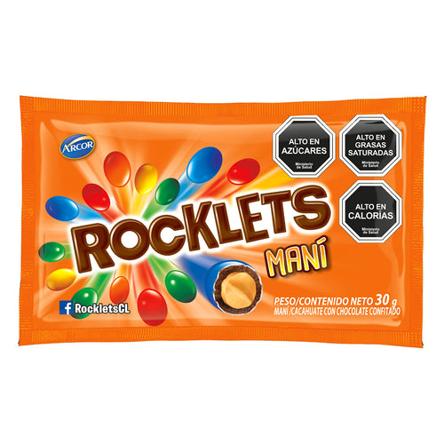 Chocolates Confita Rocklets Con Mani 540 Gr