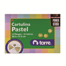 Carpeta Con Cartulina 12 Hojas 8 Colores Pastel