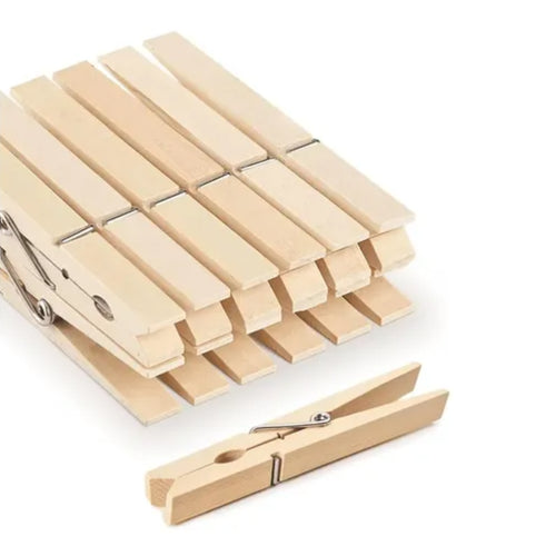 Pinzas Para Ropa Madera 12 Un