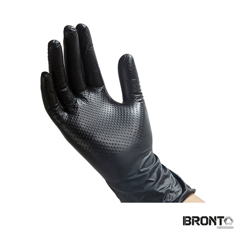 Guante Nitrilo 8G Desechable Negro M Caja 50 Un
