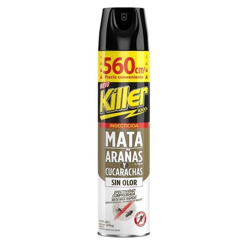 Insecticida Killer 1000 Arañas Y Cucarachas Sin Olor 560 Cc