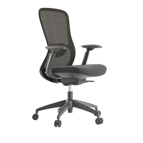 Silla Administrativa Ergonomica Con Brazos Sin Cabecera York Negra