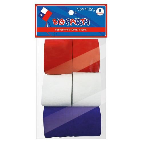 Set 6 Festones Tricolor