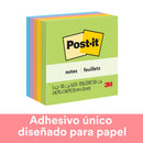 Nota Adhesiva 654 Neón 76X76 Mm 5 Uni 100 Hojas Cubo