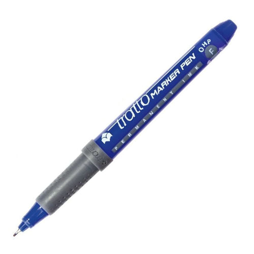 Marcador Permanente Cd Punta Fina Azul