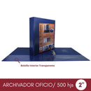 Archivador Catálogo Oficio 2 Aros 2.0 Azul