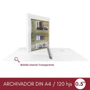 Archivador Catálogo A4 3 Aros 0.5 Blanco 120 Hojas