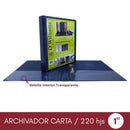 Archivador Catálogo Carta 2 Aros 1.0 Azul 250 Hojas