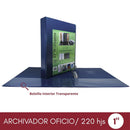 Archivador Catálogo Oficio 2 Aros 1.0 Azul