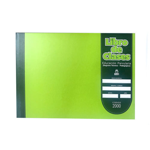 Libro Registro Educacion Parvularia BUHO 