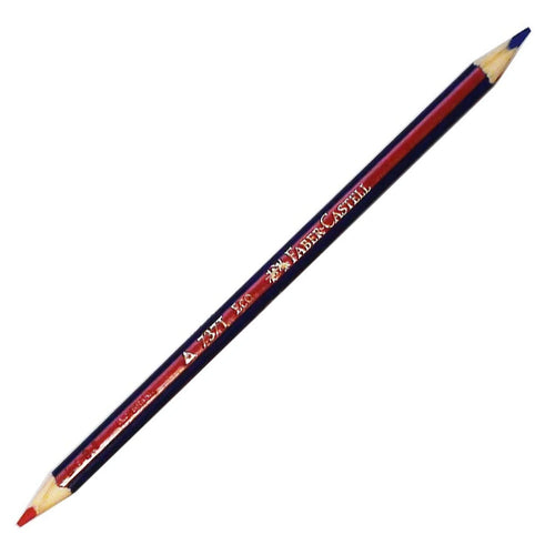 Lapiz Delgado Triangular Bicolor Azul/Rojo