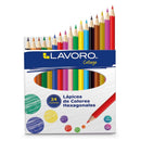 Lápices De Color Largo Hexagonales 24 Colores
