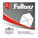Sobre Carta Blanco 80 Gr 15.4X12.5 25 Un