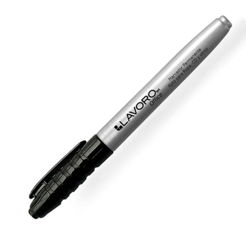 Marcador Permanente Multiuso Punta Media Negro