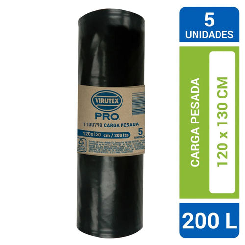 Bolsa Basura Negra Rollo 120x130 cm 5 Un