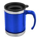 Mug De Acero Inoxidable 400Cc ( Azul, Impresion Un Color)