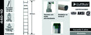Escalera Aluminio Recta Simple 3.05 M. 10 Peldaños Cuprum