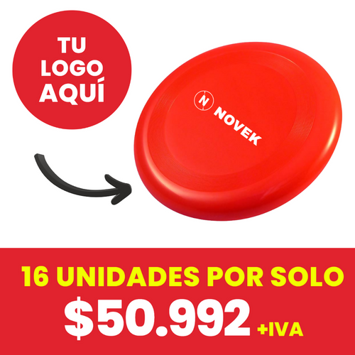Frisbee Plastico Rojo (Impresion full color)