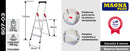 Escalera Aluminio Tijera 3 Peldaños Magna