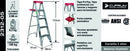 Escalera Aluminio Tijera 1.52 M 5 Peldaños Cuprum