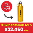 Sport Bottle De Aluminio 800Cc Dorado (Impresion full color)