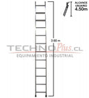 Escalera Aluminio Recta 3.66 Mts 12 Peldaños Cuprum