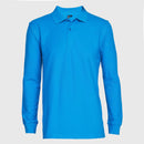 Polera Jayson Pique Manga Larga 80/20 Azul Rey XL