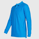 Polera Jayson Pique Manga Larga 80/20 Azul Rey S
