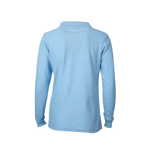 Polera Pique M/Larga Muj 80/20 Celeste L