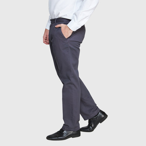 Pantalon Gabardina Algo.S/Pinzas Gris 42