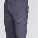 Pantalon Gabardina Cargo Algodon Gris 44