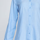 Blusa Oxf Manga Larga 60/40 Celeste XL