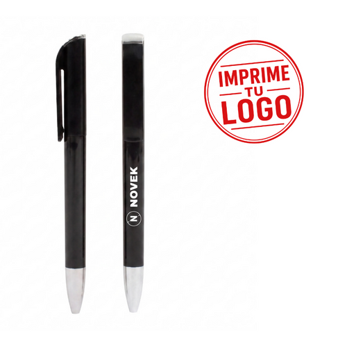 Boligrafo Plastico Angel ( Negro, Impresion Un Color)