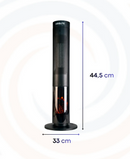 Chimenea Electrica Vertical 2000 W Radiacion Htv 200R Negro