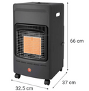 Estufa A Gas 5 Kg Infrarrojo Ut Frx-2800 Negro