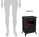 Chimenea Electrica Ptc Clasica 1800 W Aire Forzado Negro