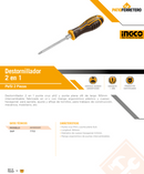 DESTORNILLADOR 2 EN 1 PH/SL 2 PIEZAS INGCO AKISD0201
